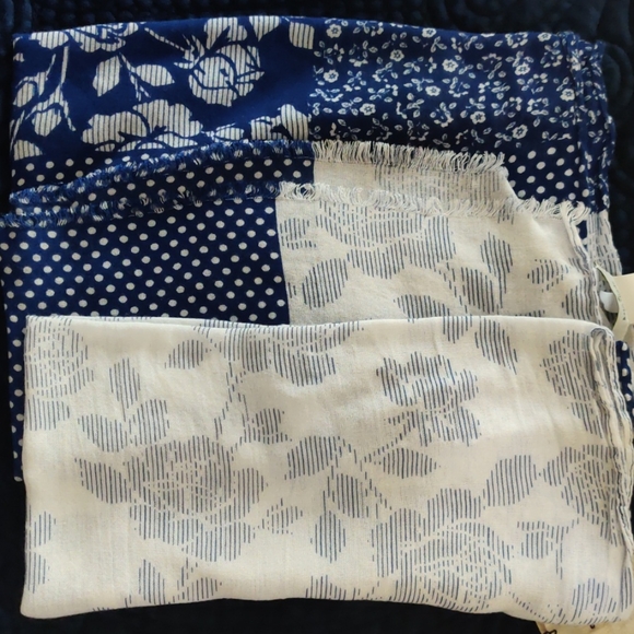 Kate Spade Stripey Rose Patchwork Scarf - Picture 3 of 3